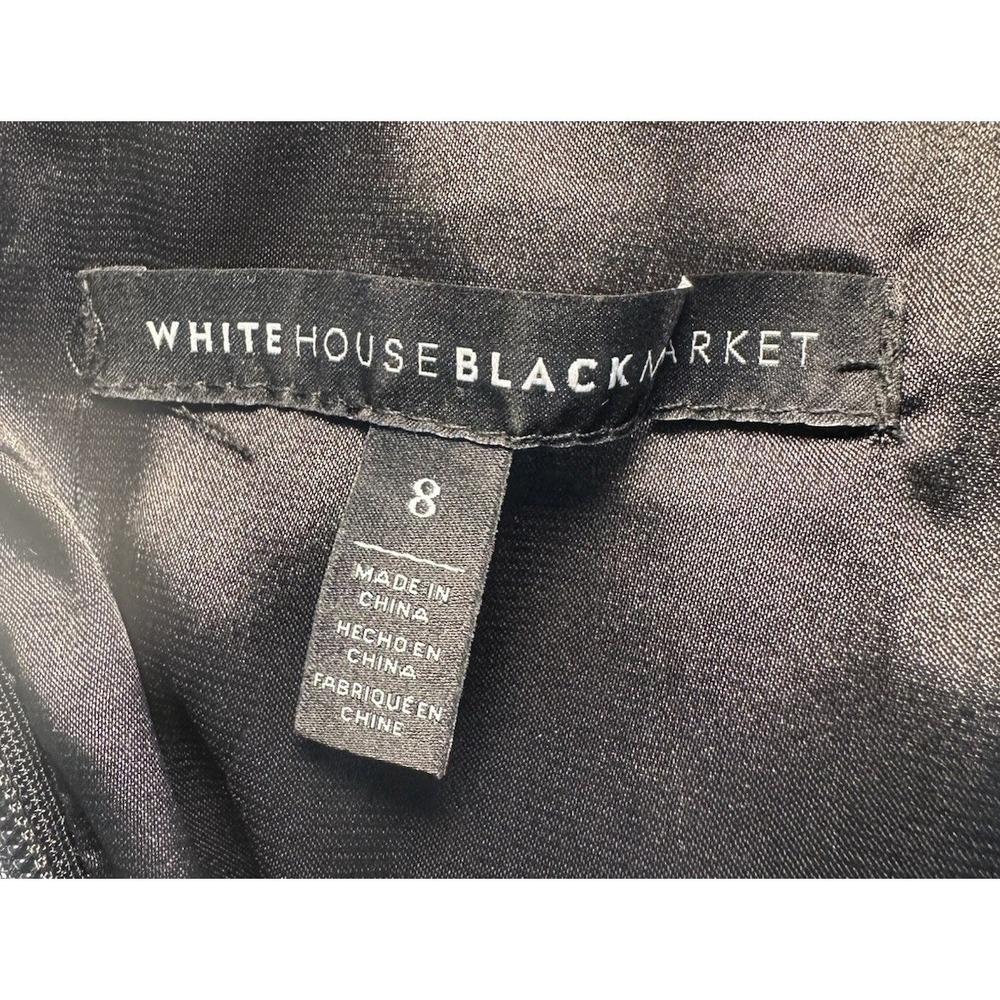 White House Black Market Dress Women's Size 8 Black Ivory Lace Lining Sleeveless - Picture 3 of 13